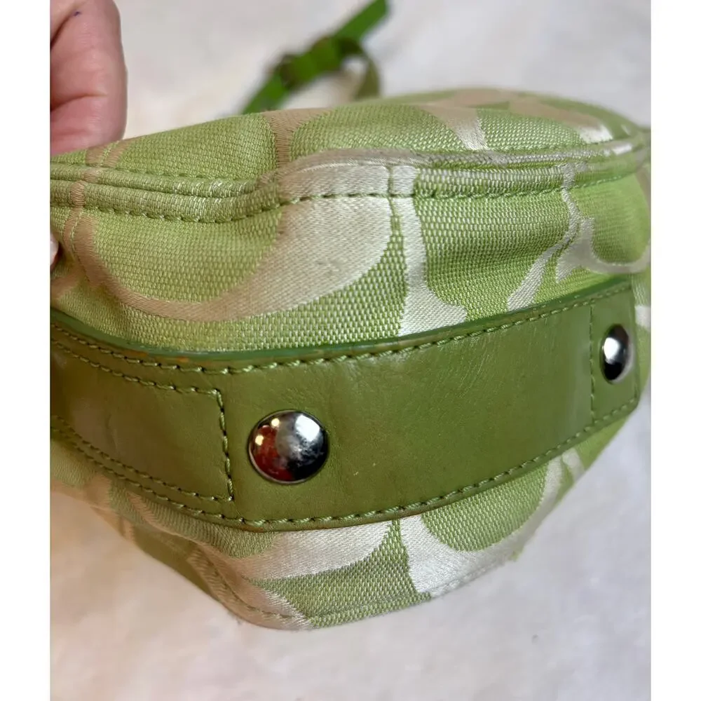 Coach Y2K Zoe Signature Hobo in Pistachio Colorway